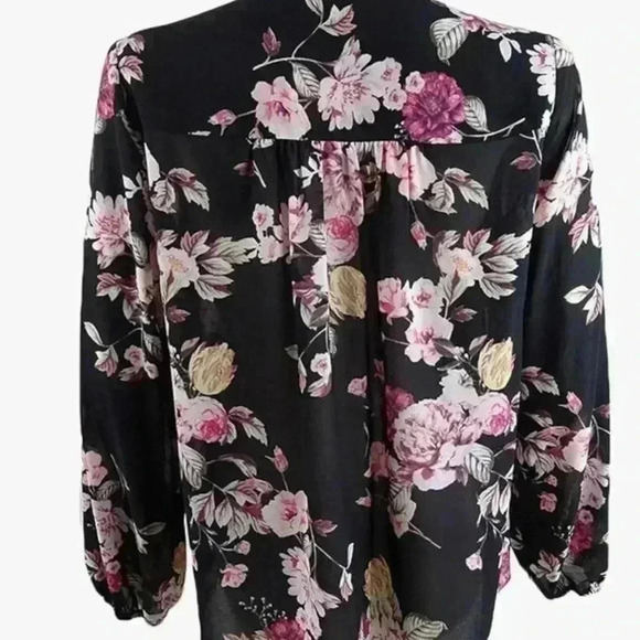RACHEL Rachel‎ Roy Layla Top SMALL Floral Asymmetrical Ruffled Feminine Career - Picture 3 of 11